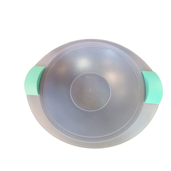 Tupperware Round Bowl With Lid 2.3L Blue With Mint Handles - Picture 3 of 3